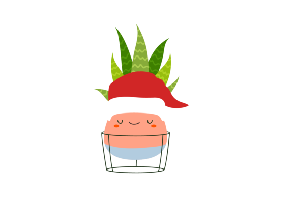 Cactus Hat Christmas Plant Kawaii: A Versatile Graphic for Creative Brands