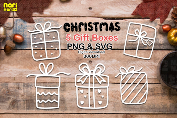 Christmas Gift Boxes SVG: Perfect for Creative Graphics and Illustrations