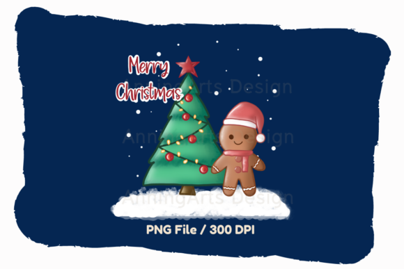 Christmas Gingerbread Man PNG Clipart for Graphics and Illustrations