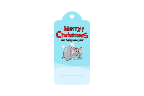 Christmas Labels Animal Elephant Svg: A Charming Graphics Addition
