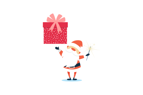 Christmas Santa Claus Gift Box Svg: A Festive Graphics Addition