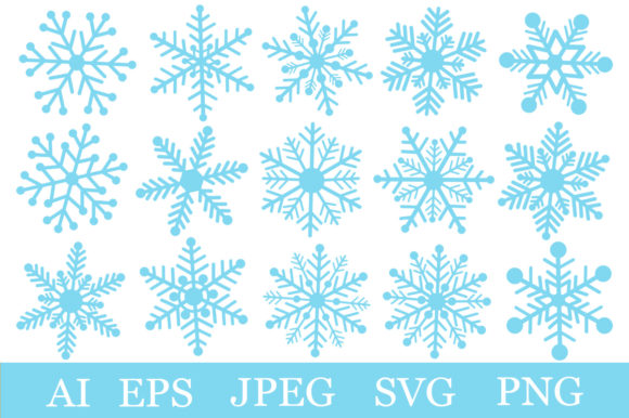 Christmas Snowflakes Graphics for Festive Branding
