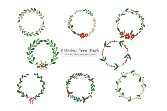 Holly Wreath Svg for Graphics and Illustrations