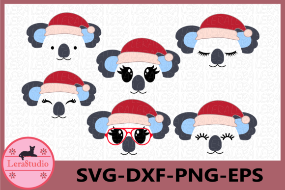 Koala Face, Christmas: A Festive Graphic for Your Illustrations