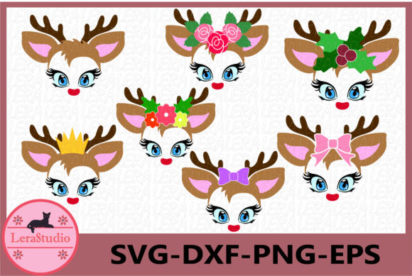 Little Deer Face, Christmas: A Charming Graphic for Your Illustrations