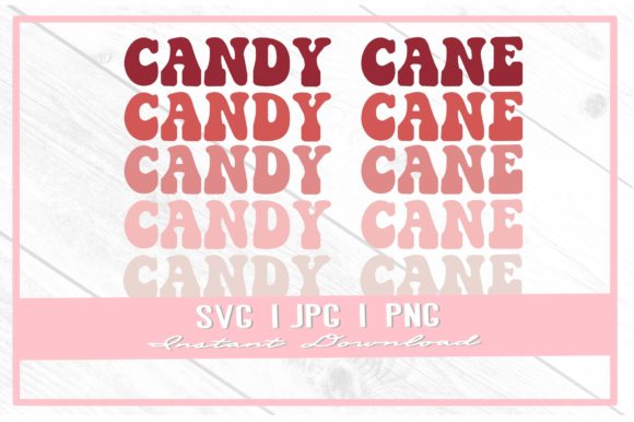 Retro Rainbow Candy Cane Christmas SVG: Festive Graphics for Local Brands