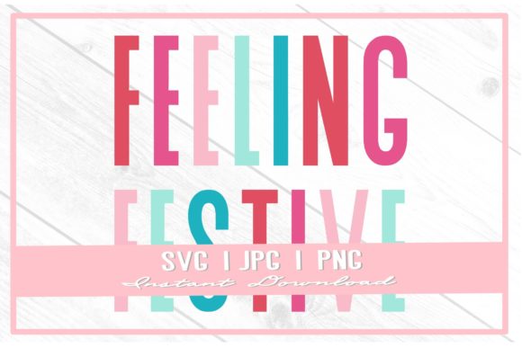 Retro Rainbow Feeling Festive Christmas Graphics