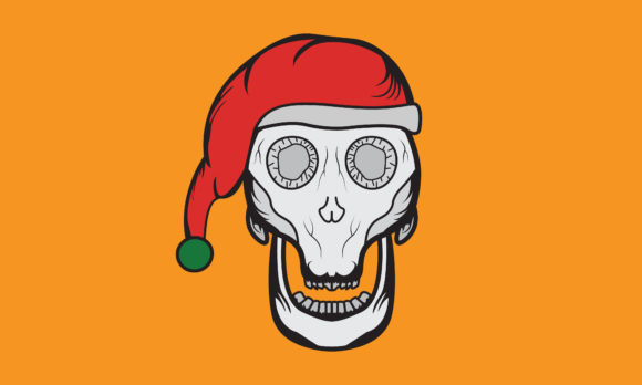 Skull Christmas Illustration: A Versatile Graphics Asset