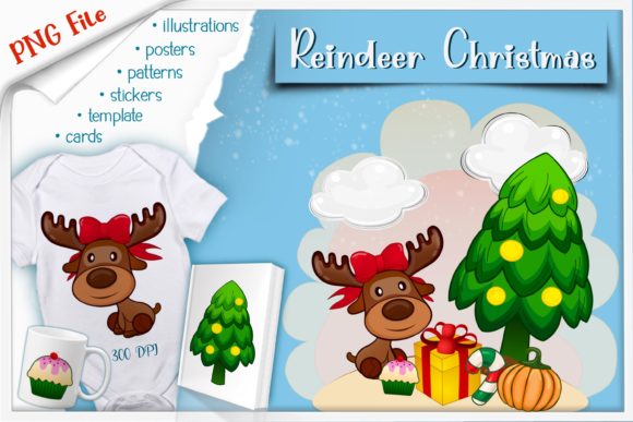 Sublimation Christmas Reindeer Design: A Festive Graphics Gem